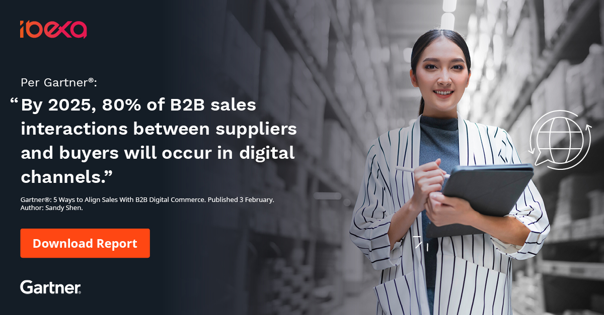 ibexa_co's tweet photo. What are you doing to transform your business and improve customer satisfaction? Looking to complement your existing go-to-market channels with digital commerce? Get  recommendations in this valuable report on aligning Sales with B2B Digital Commerce https://t.co/feXNiwJoHs https://t.co/Hcn95yBJ2U