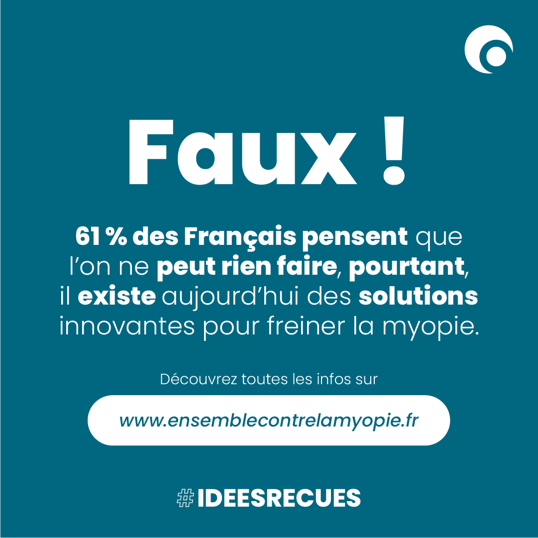 EnsembleMyopie's tweet photo. 61 % des Français pensent qu'une fois la myopie installée, il n'y a rien à faire. La myopie n'est pourtant pas une fatalité. Il existe aujourd'hui des solutions pour ralentir sa progression durant l'enfance et éviter qu'elle ne devienne trop sévère ! ✅

👉https://t.co/h606mBDXxE https://t.co/jCfoun8eWw