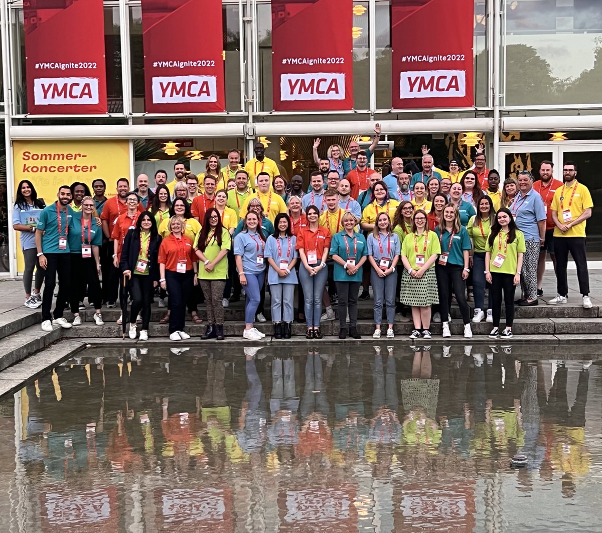 📸 YMCA England and Wales delegation.

📍20th YMCA World Council, Aarhus, Denmark

#YMCAignite2022 | <a href="/WorldYMCA/">World YMCA</a>
