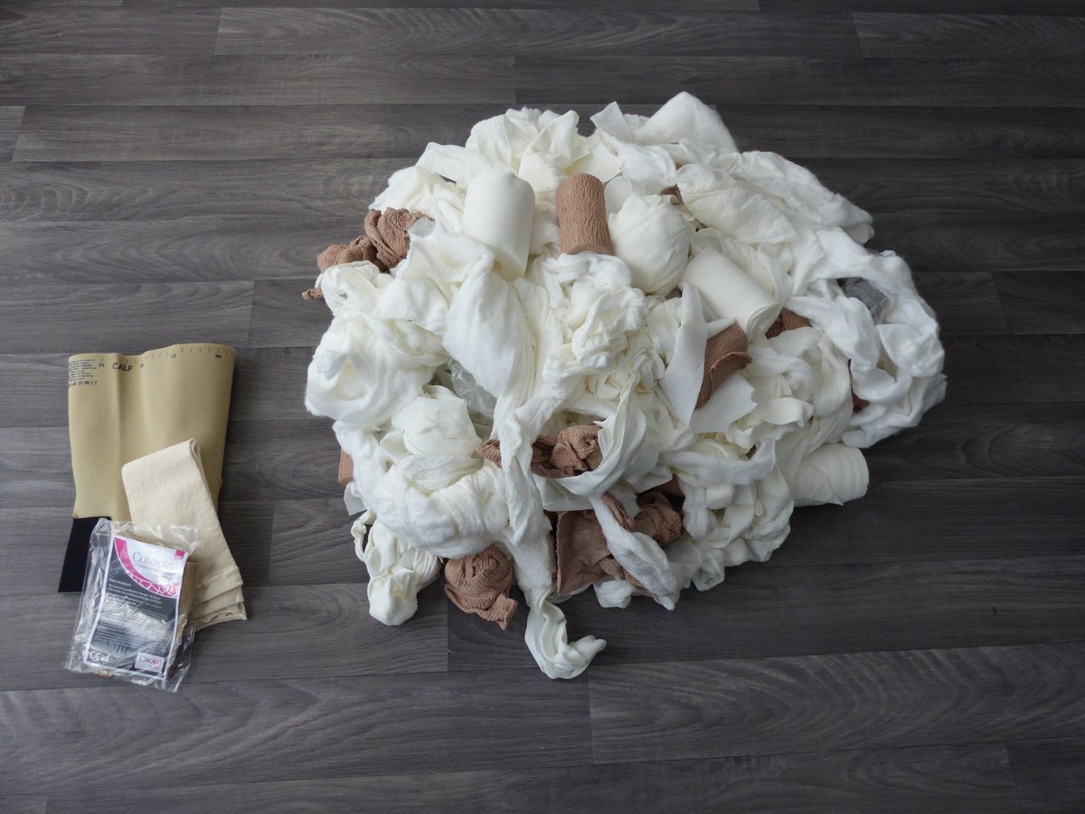 mediUKLtd's tweet photo. When a picture paints a thousand words. This is 6 months' worth of bandaging waste vs 6 months' worth of juxtacures or juxtalite compression wraps. Quite simply, it's a no brainer. #measurablecompression #compressionwrap #compressiontherapy #environment #bandaging https://t.co/OTvUKAqcmb