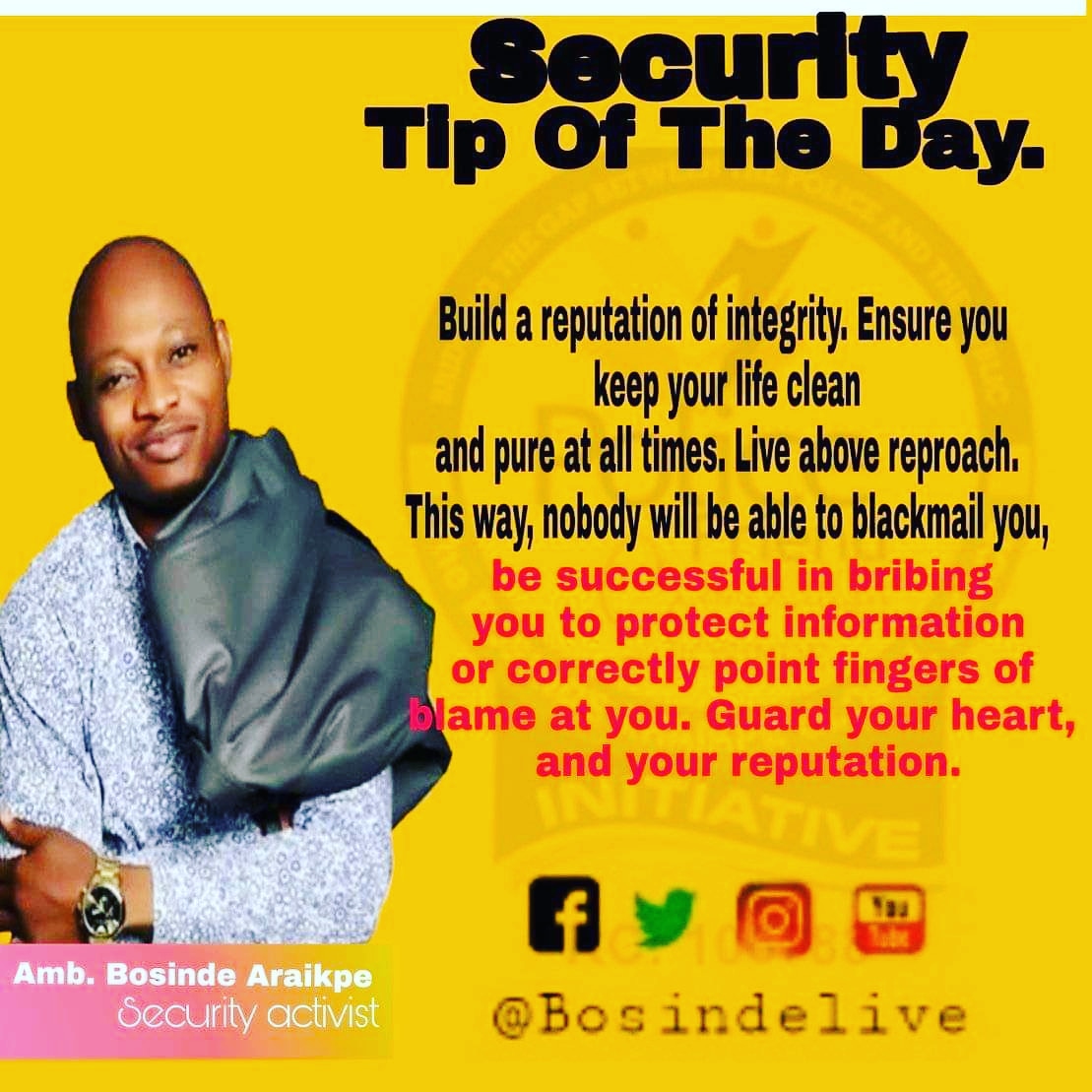 Do you know that having integrity, can help you avoid blackmail?
#DYK #securitytips #SecurityBridge