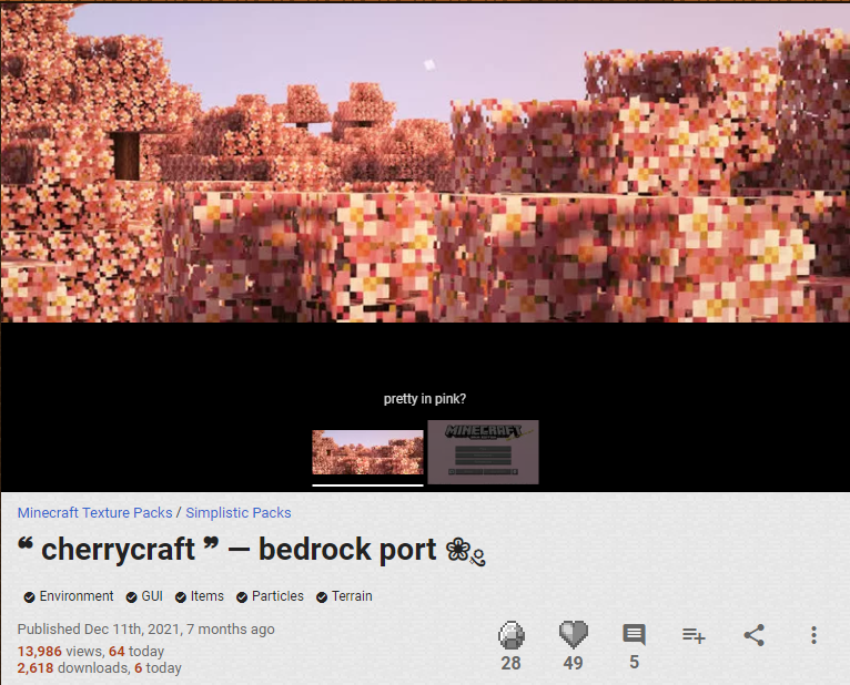 kaomc_'s tweet photo. Please take these packs down to your website @PlanetMinecraft. These ports are no longer supported because of mizuno's TOU. These has been reuploaded without me and Cactuarplush's permission.
- https://t.co/IVvCVfrIPx
- https://t.co/I9FqzpOttg https://t.co/SIuPo5mX5k