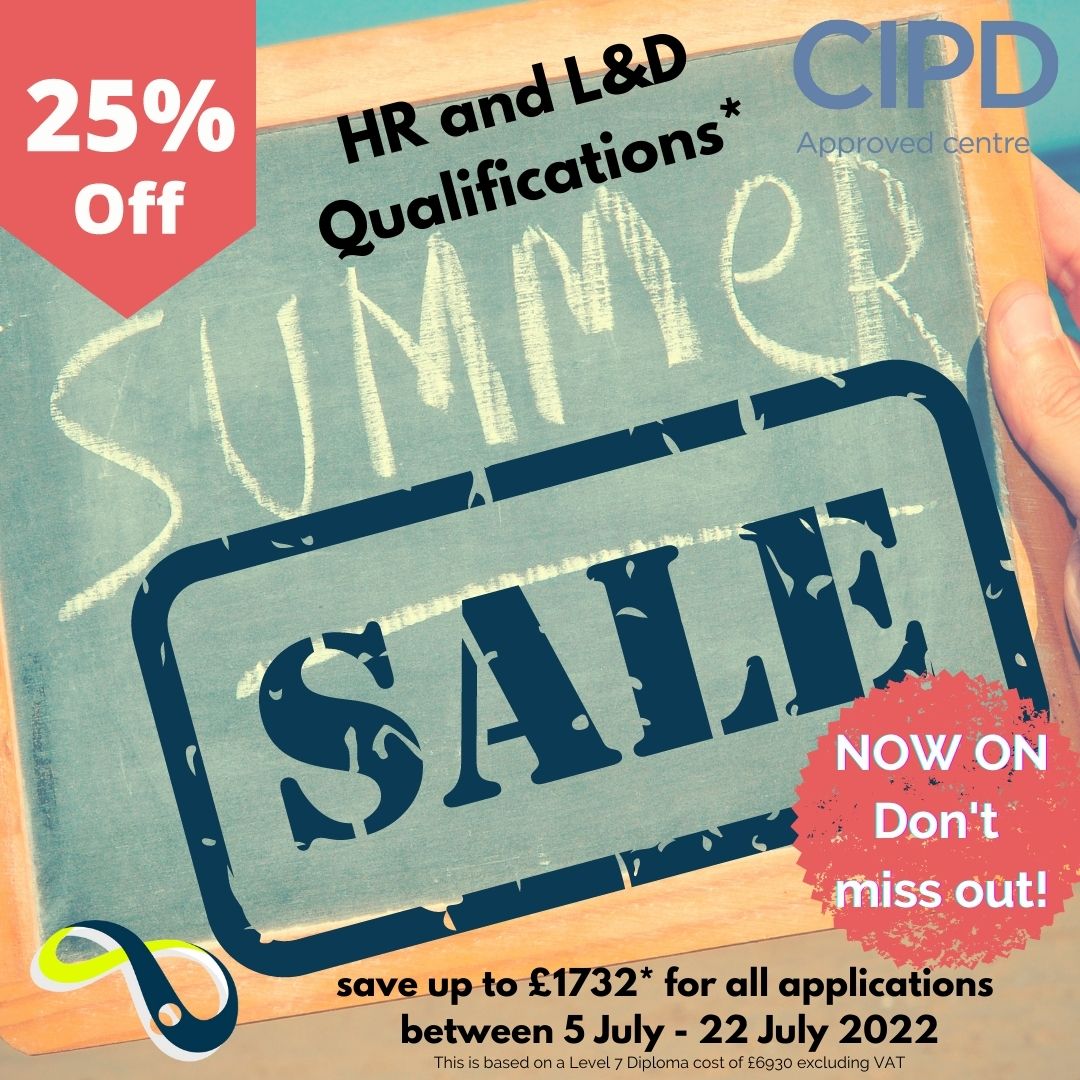 If you're thinking of beginning your #CIPD qualification in the next 3 months, bag yourself a summer sale bargain with a 25% discount across all levels between 5-22 July 2022 #hr #CIPD #universityclearing #HRcareer