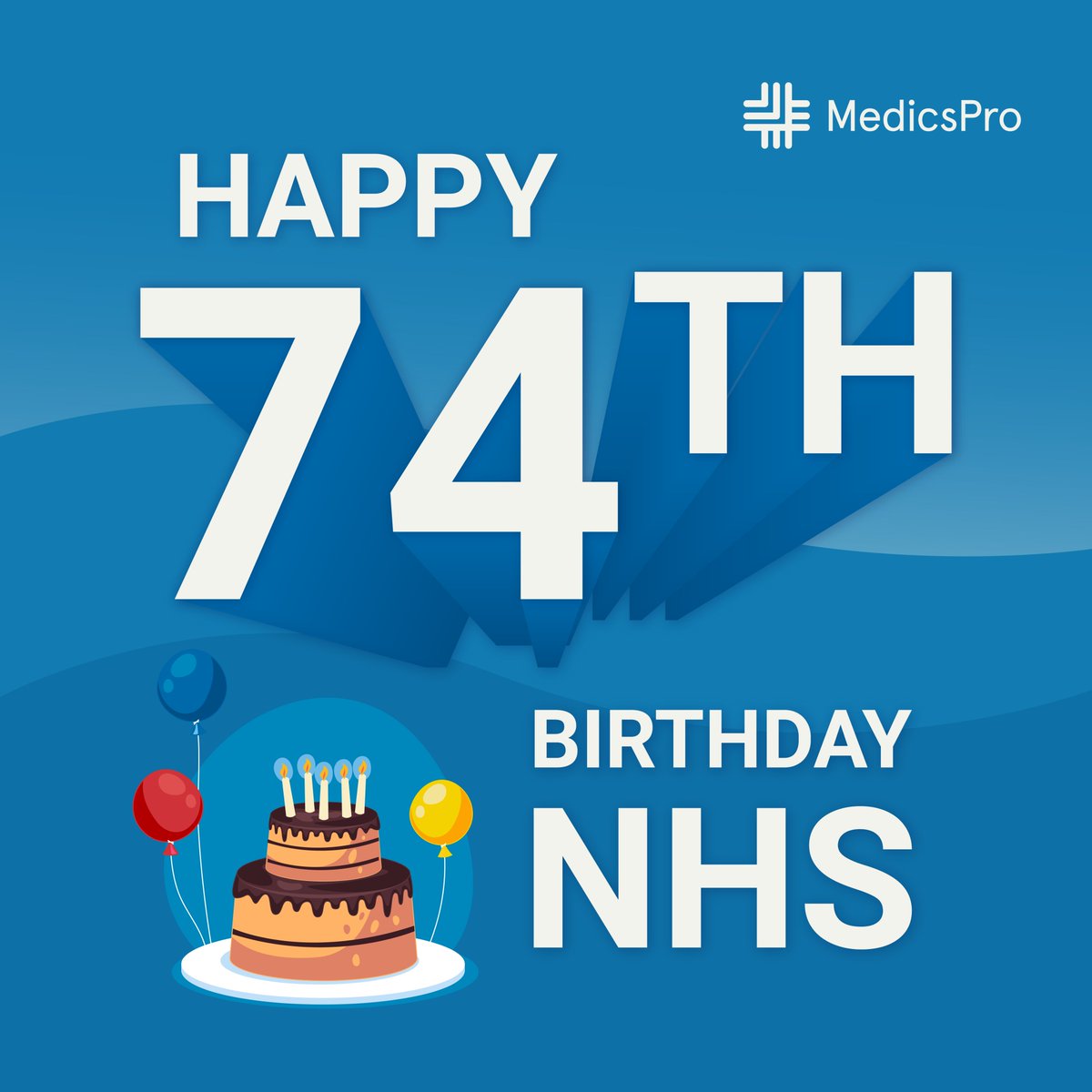 Happy Birthday NHS England! 74 years of service. 
We're so grateful for all of the hardworking people that are the faces of such a wonderful service.

#nhsbirthday #nhs74thbirthday #nhsworkers #agencyworkers