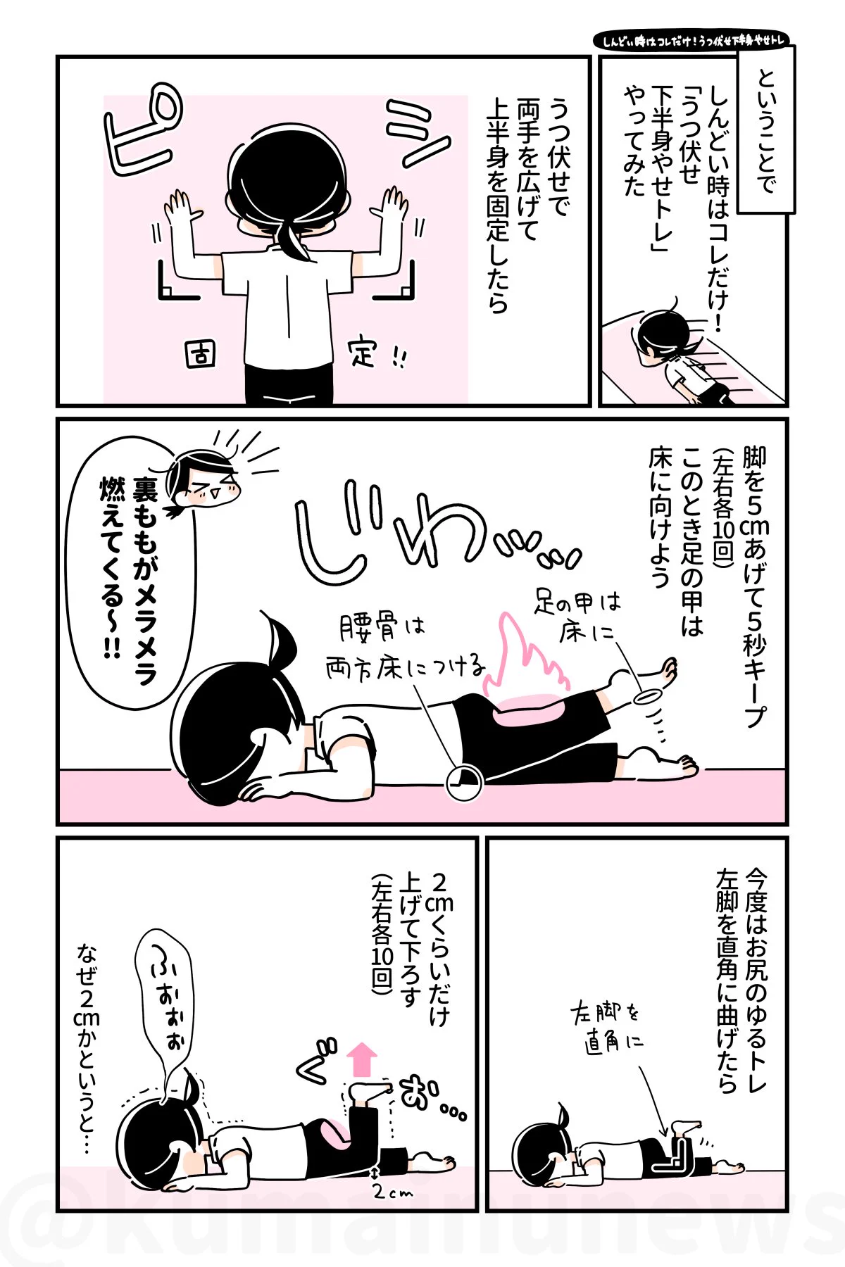 しんどい時はコレだけでも良い。猛暑に低気圧でボロボロな方。「うつ伏せのままゆるトレ」