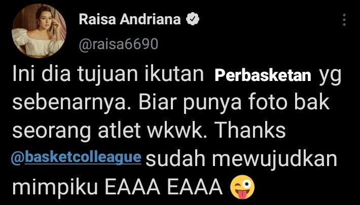 BasketColleague's tweet photo. Sama sama kak @raisa6690. 😂 https://t.co/4o1YndLTMM