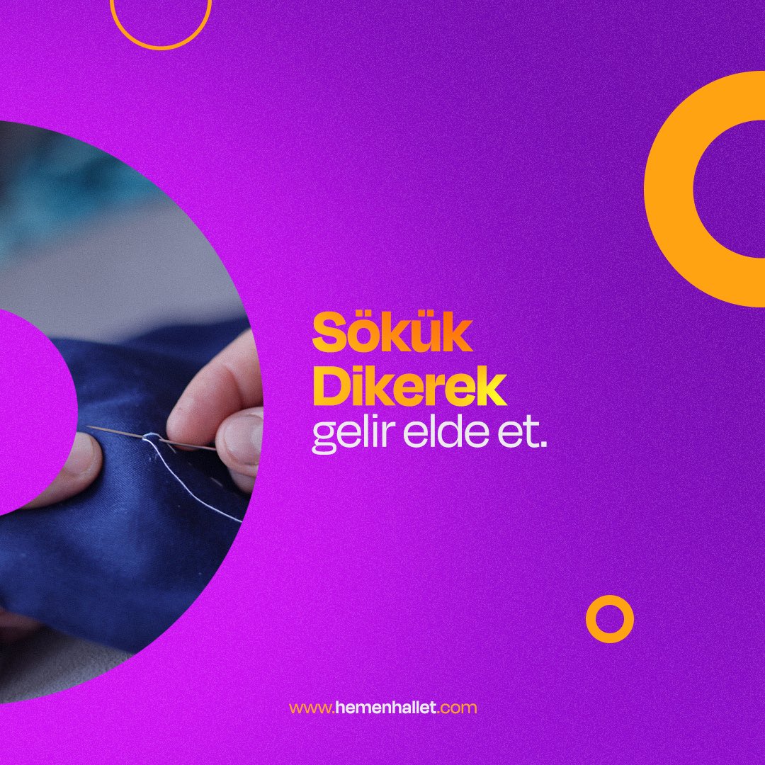Sökük dikerek, bel &amp; boy ölçüsü alarak gelir elde edebilirsin!

Çevrende terziye gidecek vakti bulamayan kişilerin sana ulaşmasını sağla hemen kazanmaya başla!

#dikiş #sökük #terzi #giyim #ekgelir #hemenhallet