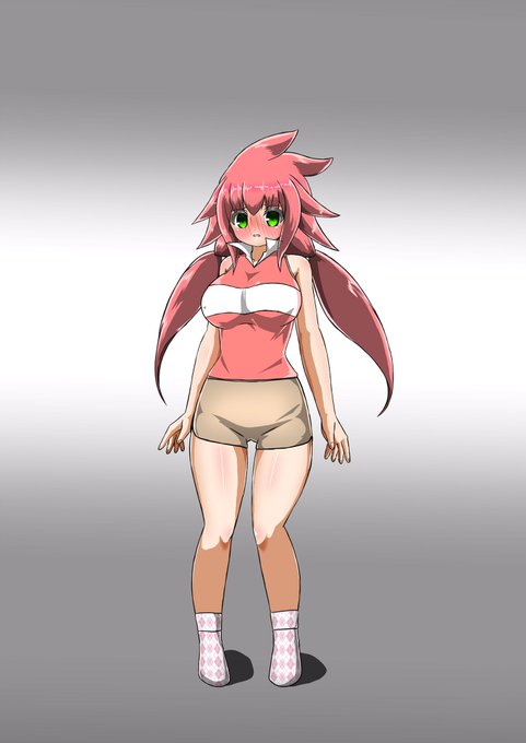 アカリ、私服とテカテカ服 