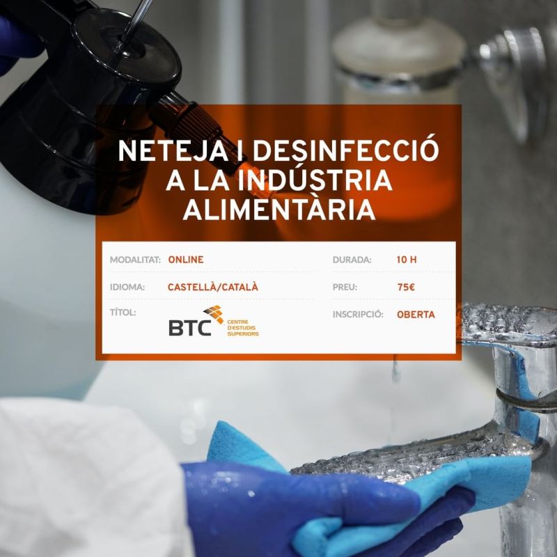 BTCCES's tweet photo. Aquest curs té per objectiu🎯 aportar les competències necessàries per identificar les necessitats d’una empresa en matèria de #neteja i #desinfecció🧼.

ℹ️ Pots contactar amb nosaltres a través de: Tel. (+34) 93 881 46 36 - E-mail: info@btcces.com - Web: https://t.co/zfLrfULOpX https://t.co/eaNxvmcPLs