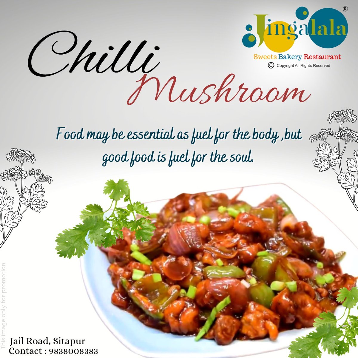 Food may be essential as fuel for the body, but good food is fuel for the soul....🤩
CHILLI MUSHROOM😋
.
.
Jingalala sweets and Restaurant
Contact 9838008383 
ADD- Jail Road, Sitapur 
.
.
.
#chillypaneer #chinesefood #paneer #FruitChaat #Fruits #food #Sitapur #paneertikka