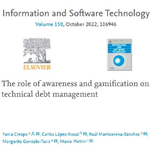 GrupoAlarcos's tweet photo. Nuestro compañero @MarioPiattini junto con Yania Crespo, Carlos López, Raúl Marticonera y Margarita Gonzalo de la @uva_es han publicado el artículo “The role of awareness and gamification on technical debt management“.

+info: https://t.co/XYSYKBhuCU https://t.co/SaXly4WbDY