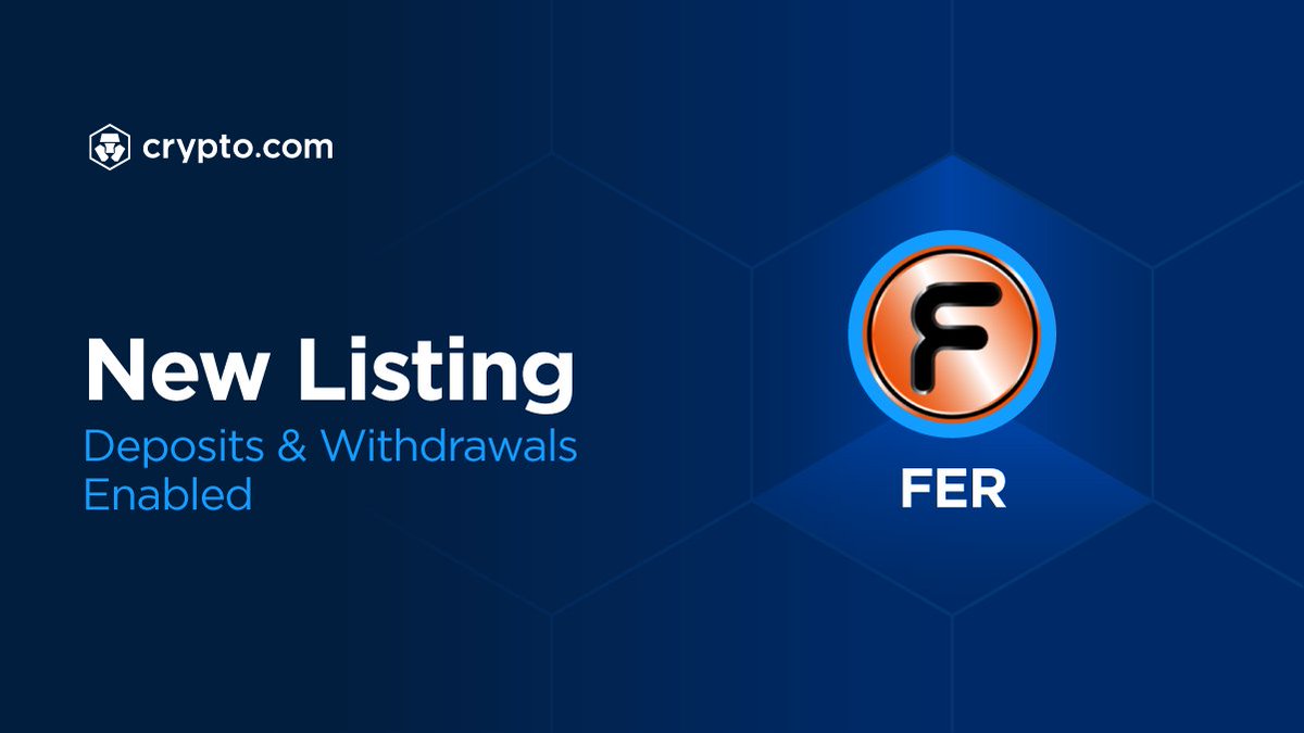 cryptocom's tweet photo. 🔔 Ferro is listed in the https://t.co/vCNztABJoG App! 
Buy $FER at true cost with USD, EUR, GBP, and 20+ fiat currencies.

Download the App to buy, sell, and send #FER now 👉 https://t.co/jt6bDDqikg

For more details - https://t.co/dlPmJUWMGx

@FerroProtocol https://t.co/RPIsG2EfoJ