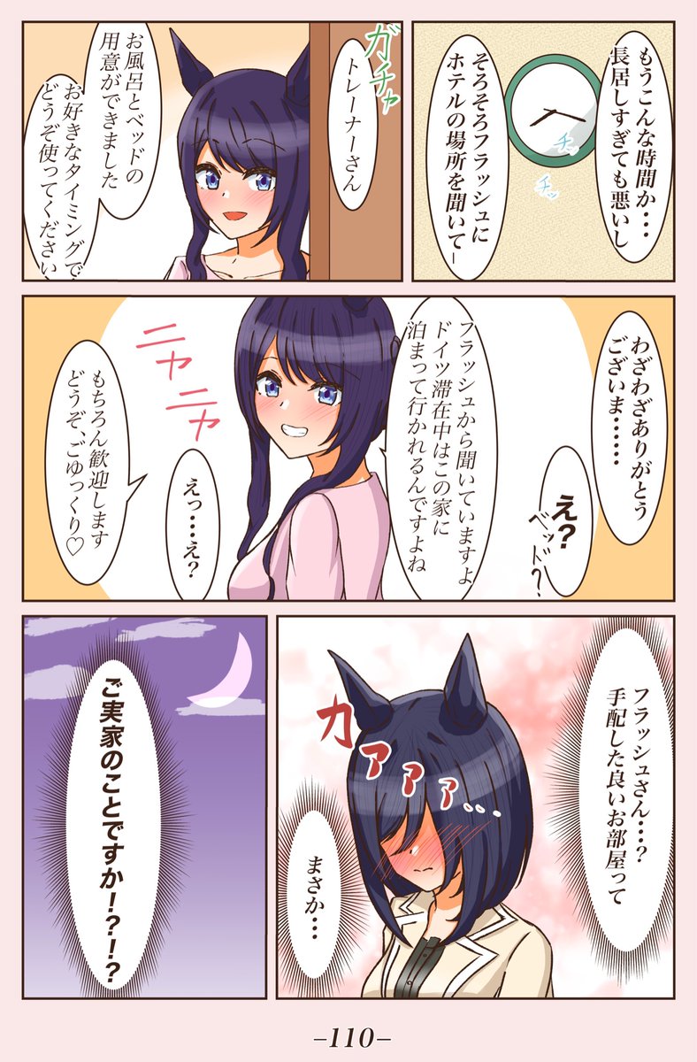 ドイツ編⑧ [良いお部屋]
#ウマ娘 
#1ページづつ更新されていくエイシンフラッシュの漫画 