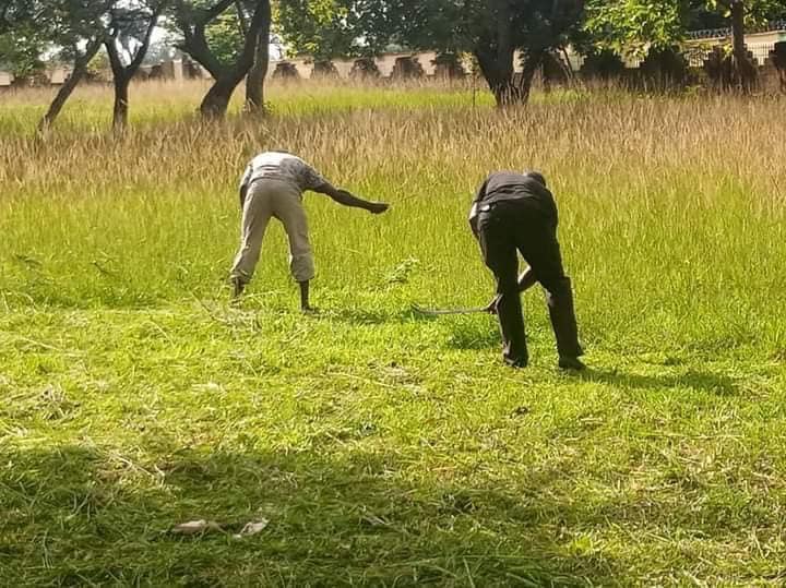 bbchausa's tweet photo. Wasu Kiristoci a garin Kachia na jihar Kaduna sun taya Musulmi gyara wurin da za a yi Sallar Idi a garin a ranar Asabar mai zuwa. 

Mutane da dama a shafukan sada zumunta sun yaba masu kan wannan aikin bayan da wani fasto Albert Nwosu ya saka hotunan. https://t.co/HCayNO2KuT