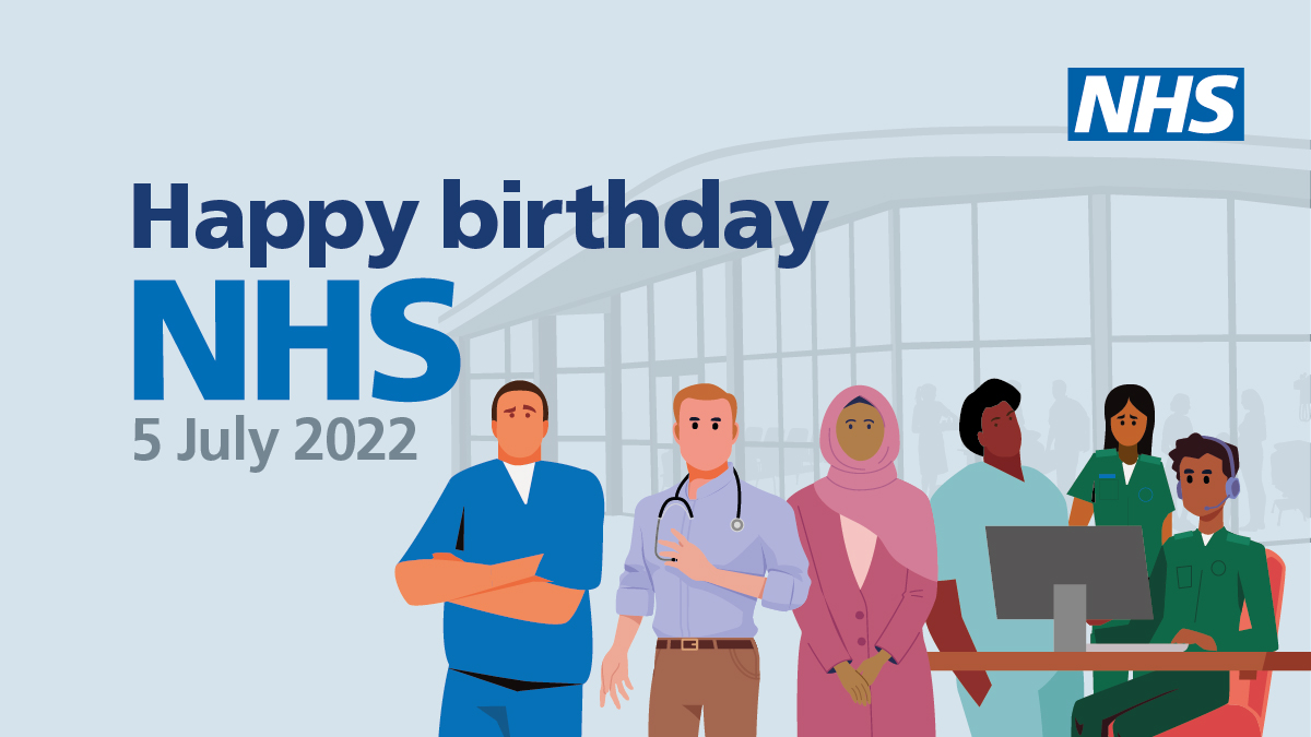 It’s the #NHSBirthday! 🎈 

We want to say a huge thank you to our amazing staff, key workers and the public - join us in celebrating 74 years of the NHS.