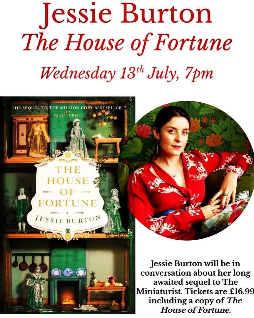 1 week to go to our next event! We’re so excited to welcome Jessie Burton next Wednesday to talk about her new book, #TheHouseofFortune, the sequel to The Minaturist. Tickets are still available and general admission tickets are £5 if you’ve already picked up a copy of the book.