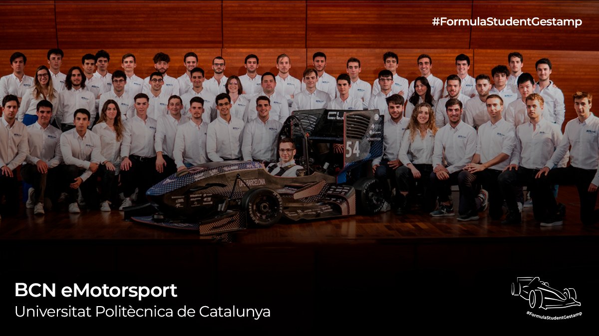 gestamp_es's tweet image. 🏎 ¡Y @bcnemotorsport de la @la_UPC! ¡Vamos allá! 👏🏻 #FormulaStudentGestamp