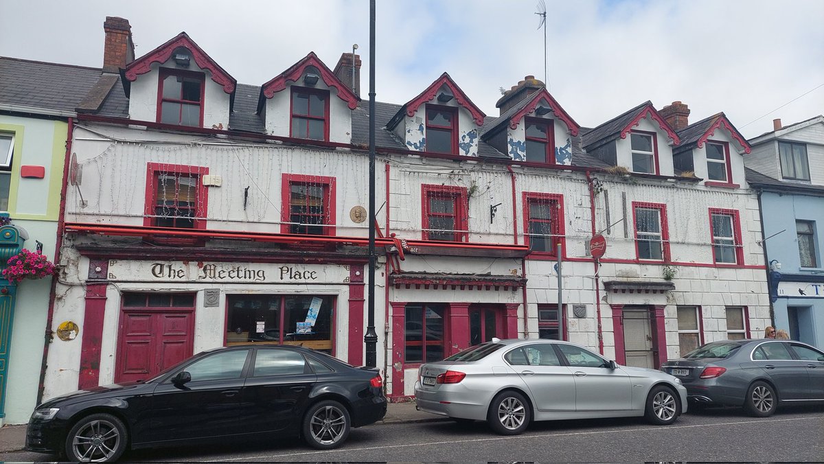 Overhead accomodation lost from Midleton over the long closed #MeetingPlace #DerelictIreland