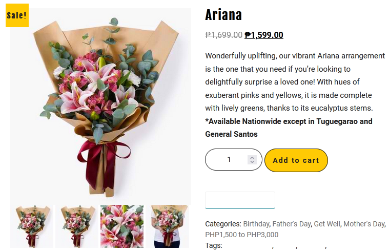 Ariana - FLOWERSHOPPH.COM Wonderfully uplifting, our vibrant Ariana arrangement is the one that you need if you’re looking to delightfully surprise a loved one flowershopph.com/shop/ariana/ #flowershopph1