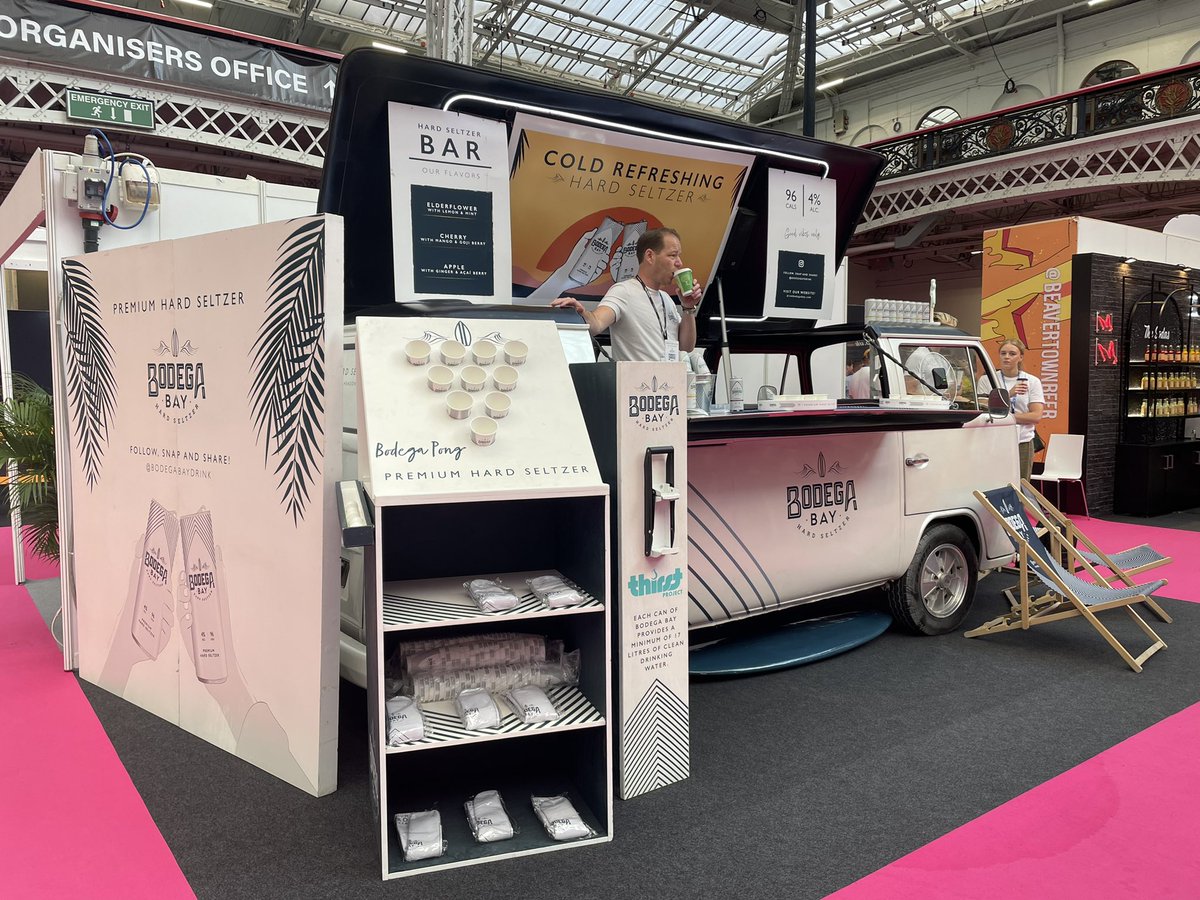 <a href="/BodegaBayDrink/">Bodega Bay Hard Seltzer</a> serving up their premium hard seltzers 🙌 #ImbibeLive