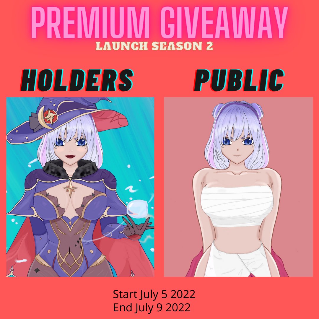 crypt_otaku1's tweet photo. Premium Giveaway 🔥 
To celebrate the launch of Season 2

3 winners:
- 1 NFT for holders
- 1 NFT for Public
- 2 Erelah coin

✅ Follow @crypt_otaku1
✅ Like and RT 
✅ Tag 3 friends
✅ RT Pinned post

#NFTCommunity #NFTGiveaway现在开始 #nftcollectors #NFTGiveaway https://t.co/ejQSflEIhP