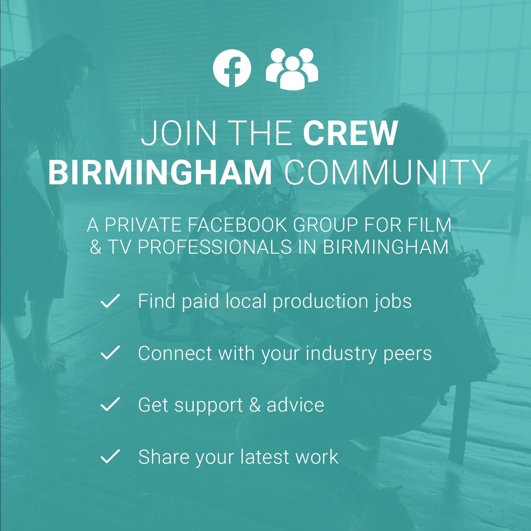 A central part of #CREWBirmingham membership are our private CREW #Facebook groups! This is where we share all the local job opportunities with local productions, and also where you can connect with your industry peers for support & advice. Join the CREW community for free today.