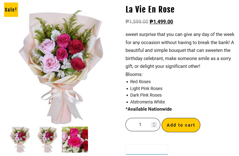 La Vie En Rose - FLOWERSHOPPH.COM  A beautiful and simple bouquet that can sweeten the birthday celebrant, make someone smile as a sorry gift, or delight your significant other! flowershopph.com/shop/la-vie-en… #flowershopph1