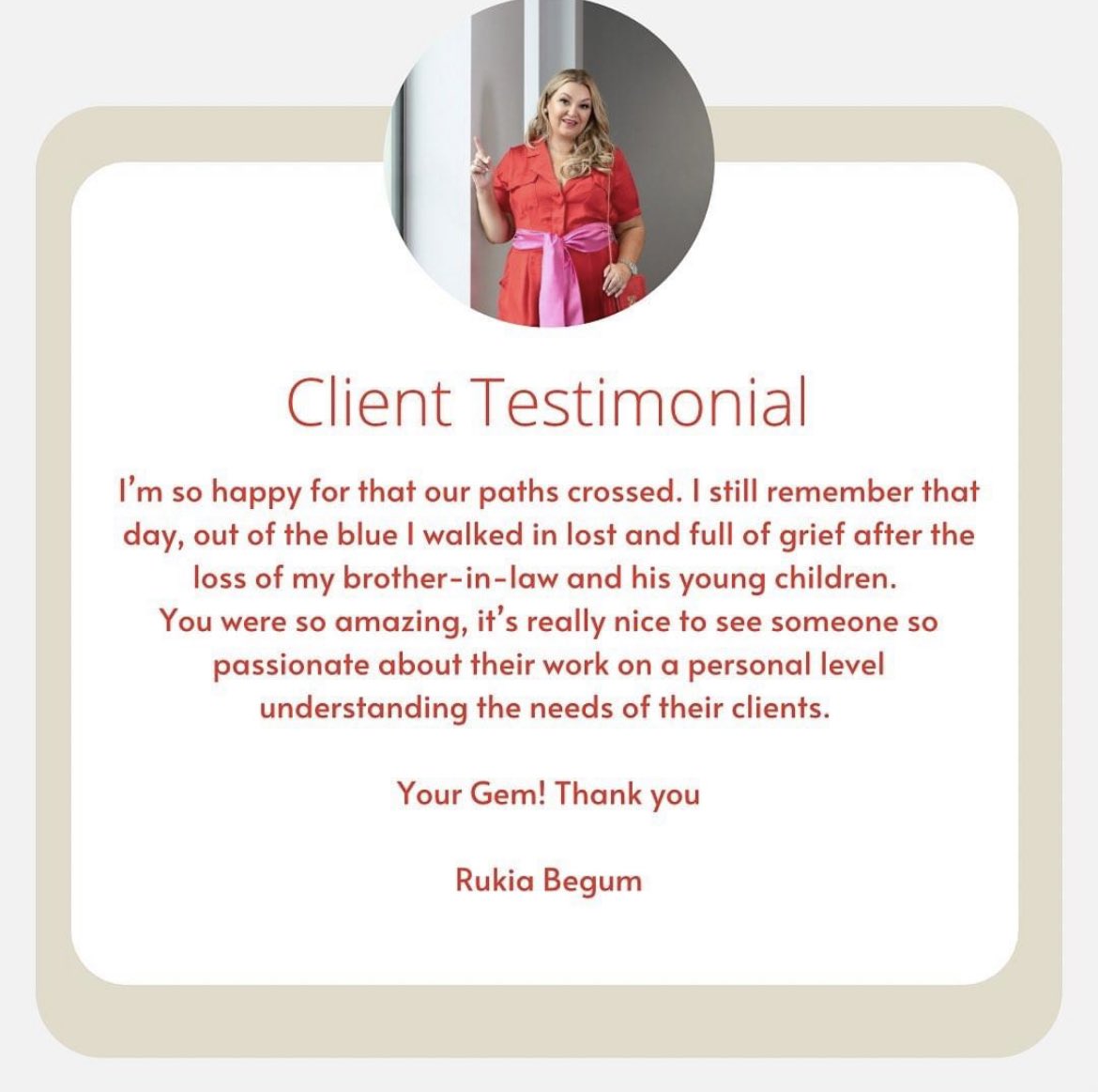 Tuesday Testimonial 
This is why we are so good at what we do… we have empathy because we know, we have been there. 
Thank you so much Rukia for sharing your experience of trusting us. 
#testimonial #testimonialtuesday #familyfirst❤️ #insureyourheart #protectyourworld🌎 #vmis