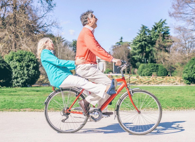 Of all adults in the Netherlands, those between 65 and 75 years old are the ones who ride their bicycles the most.

Do they have super powers? No, but they do have secure bike lanes.