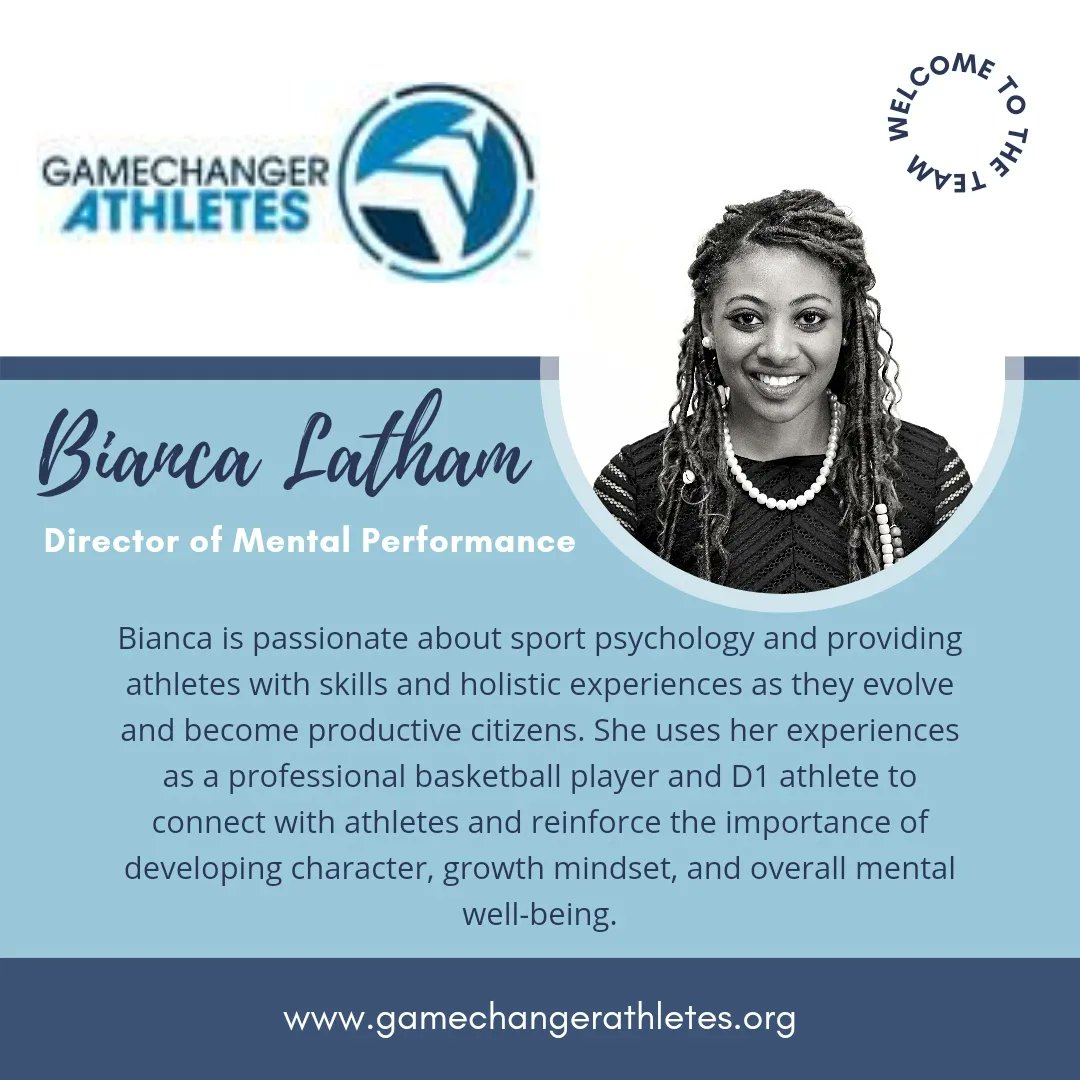 GCAthlete's tweet photo. We're also excited to welcome Bianca Latham to GameChanger Athletes. Welcome to the team! https://t.co/OkokQoE8eG