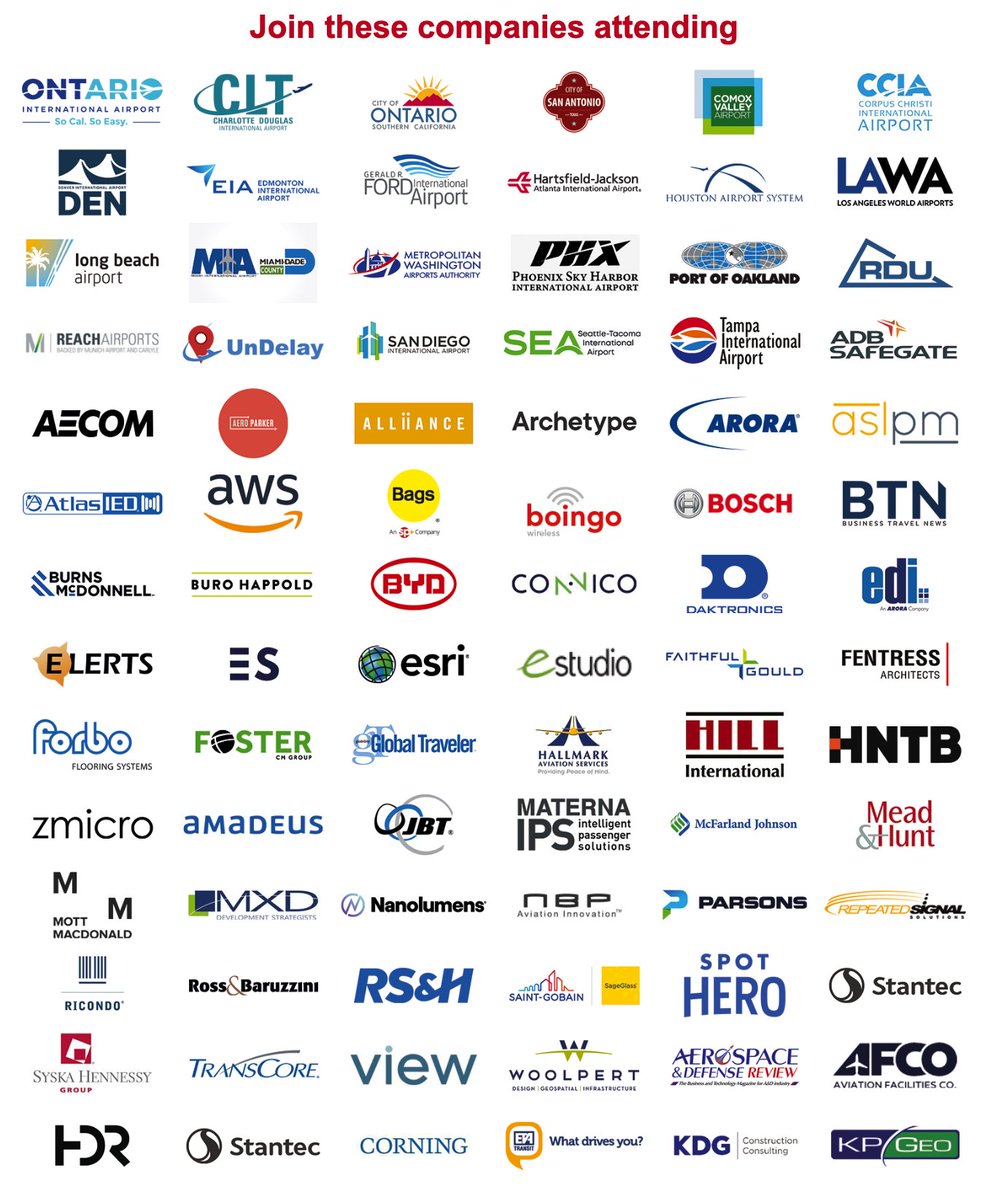 SmartAirports's tweet photo. 2 weeks to go-join over 50 SMART Airport speakers, 25 SMART Airports sponsors and 30 SMART Airport exhibitors at SMART Airports &amp; Regions hosted by @flyONT 18-20 July. Register @https://smart-airports.com/sar/event/smart-airports-regions-2022/ https://t.co/eQogHIzmhG