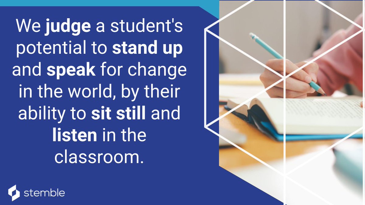 jpearson_upei's tweet image. We are judging a student&apos;s potential to stand up and speak for change in the world by their ability to sit and listen in a classroom. Read my latest blog post here: hubs.la/Q01g7MTl0