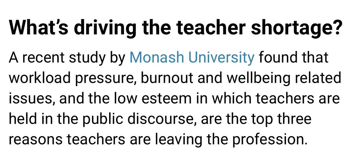 gregmiller68's tweet image. What’s driving the teacher shortage?Money is not one of the top 3 reasons.