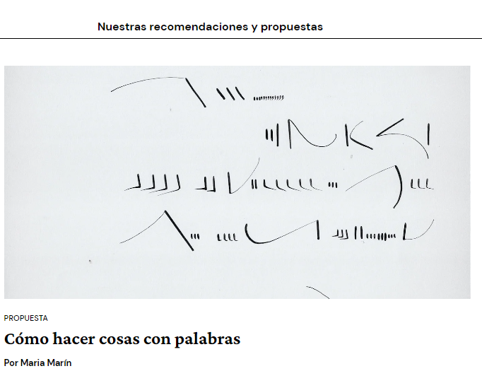 LaCentralenMad's tweet photo. #LaCentralrecomienda

Sobre la cuestión de la performatividad del lenguaje partiendo del pensamiento más contemporáneo de Barbara Cassin pero sin olvidar el revolucionario "Cómo hacer cosa cono palabras" de John L. Austin

Blog👉https://t.co/yMadaDMc7d https://t.co/0JwYwSAzMQ