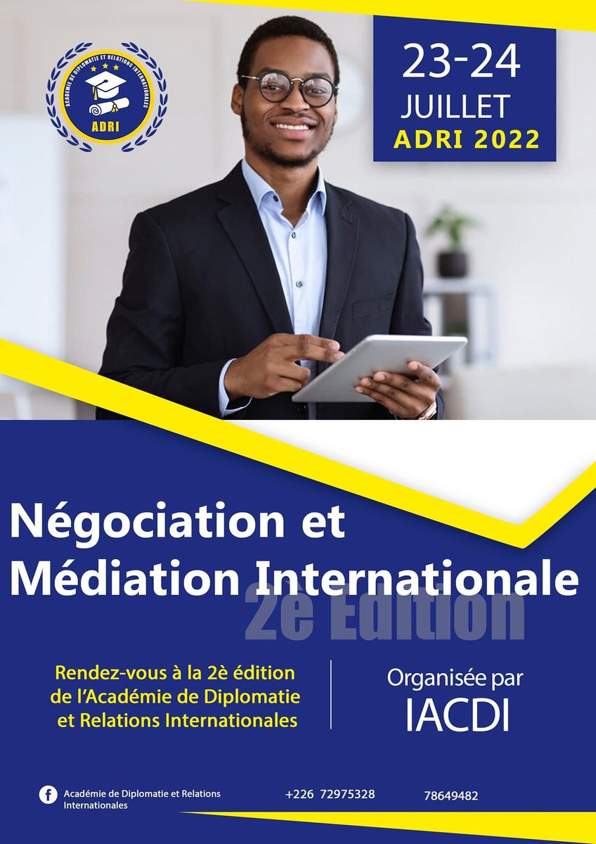 JeunePaix's tweet photo. Retrouvez nous les 23 et 24 juillet pour parler de Négociation et de Médiation Internationale
#ADRI https://t.co/caQjkj87x8