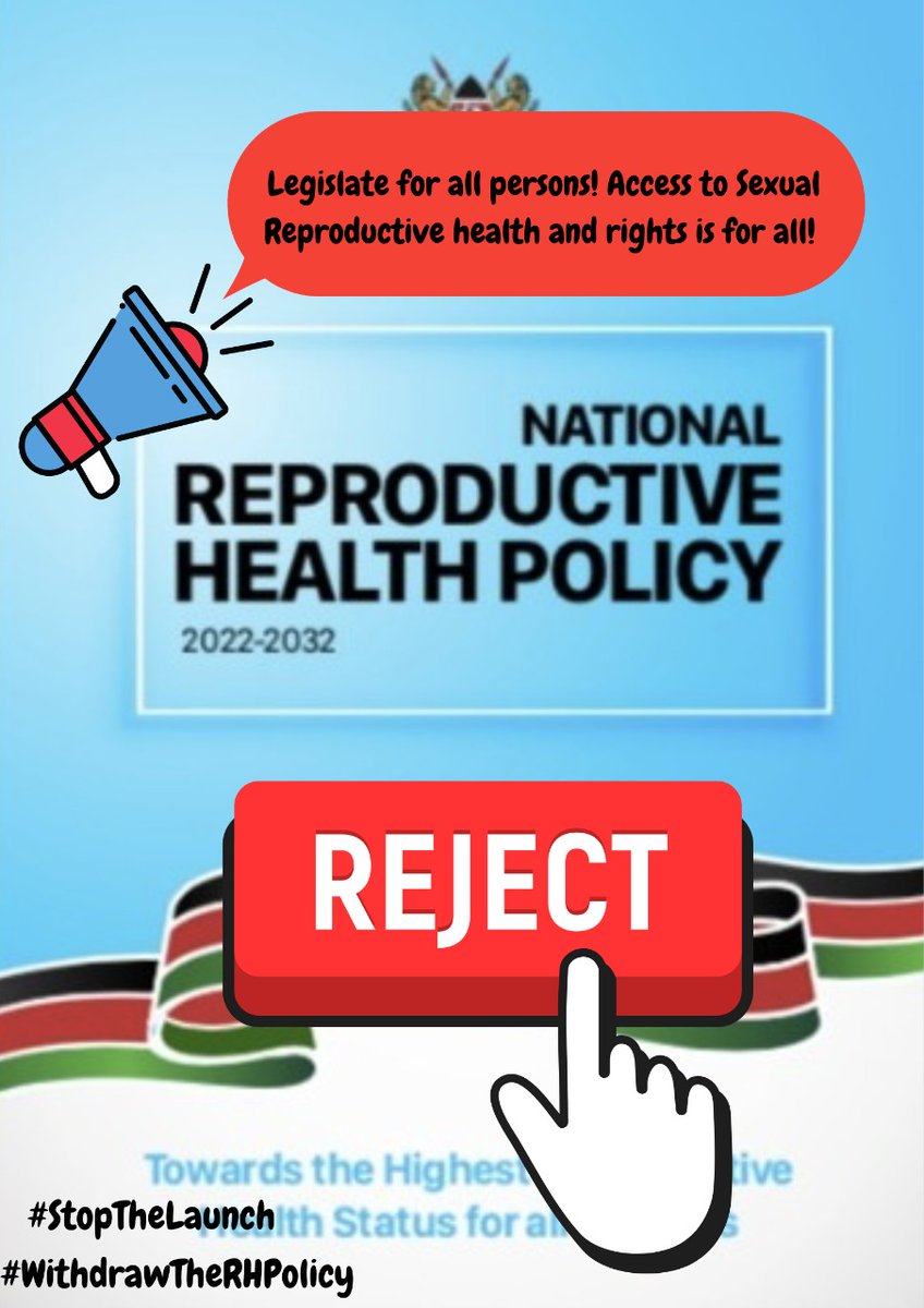 Waa_Ciku's tweet photo. I press REJECT!!! We refuse the policy ,we refuse biaseness,we refuse people who are only looking at their personal needs and beliefs #StopTheLaunch #WitdrawThePolicy
@MoH_Kenya @DrMercyHealth @MutahiKagwe_CS @DrpatrickAmoth @NCPD_kenya @Stephen_Kaliti #KalitiMustGo @yc_kenya https://t.co/vLXSH6lbEx