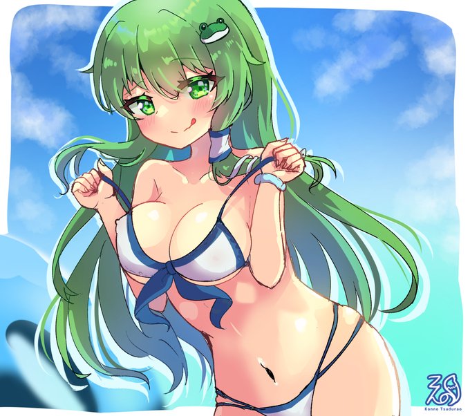 ビキニの日らしい
#ビキニの日 #東方Project  #東風谷早苗 