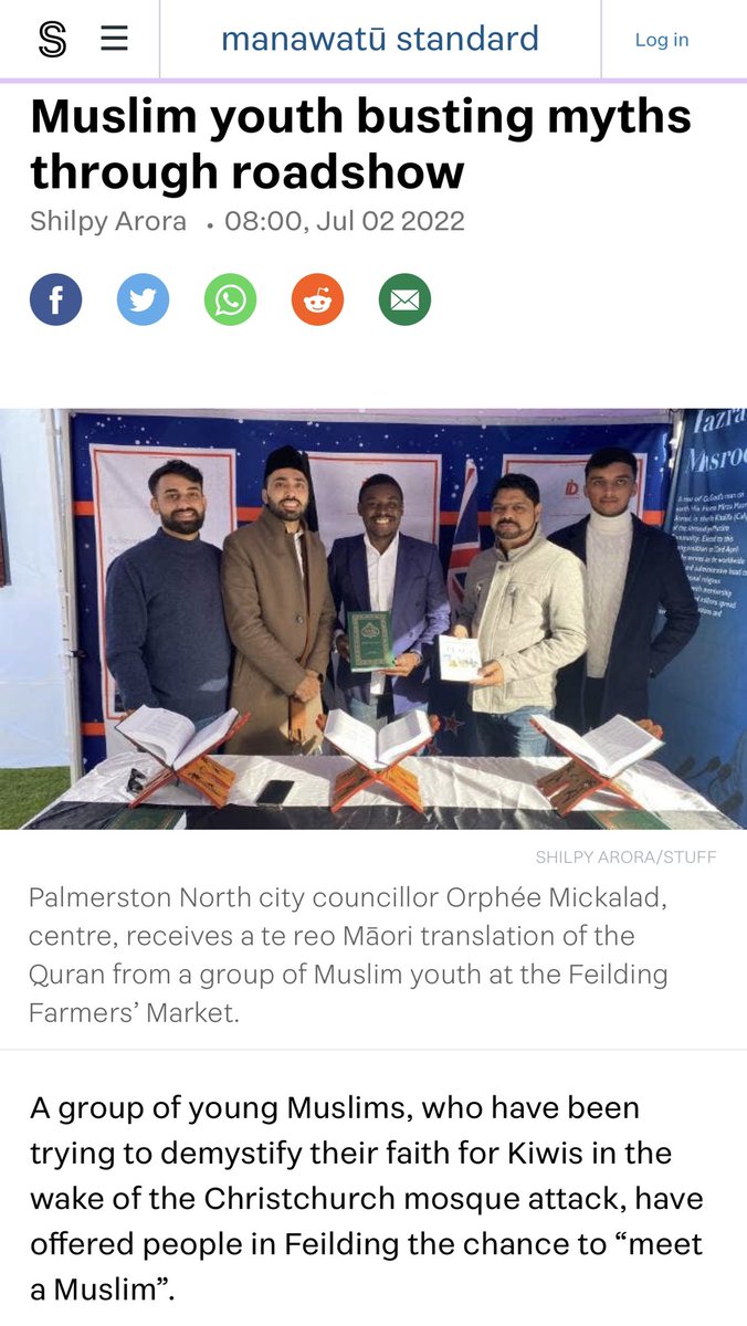 SabahAlZafar's tweet image. We visited #Feilding for the very first time with our roadshow &amp;amp; had an overwhelming response from the people.

A national newspaper for the region as well as officials from the the Manwatu District &amp;amp; Palmerston City Councils attended the Exhibition. 

#IslamAhmadiyyat