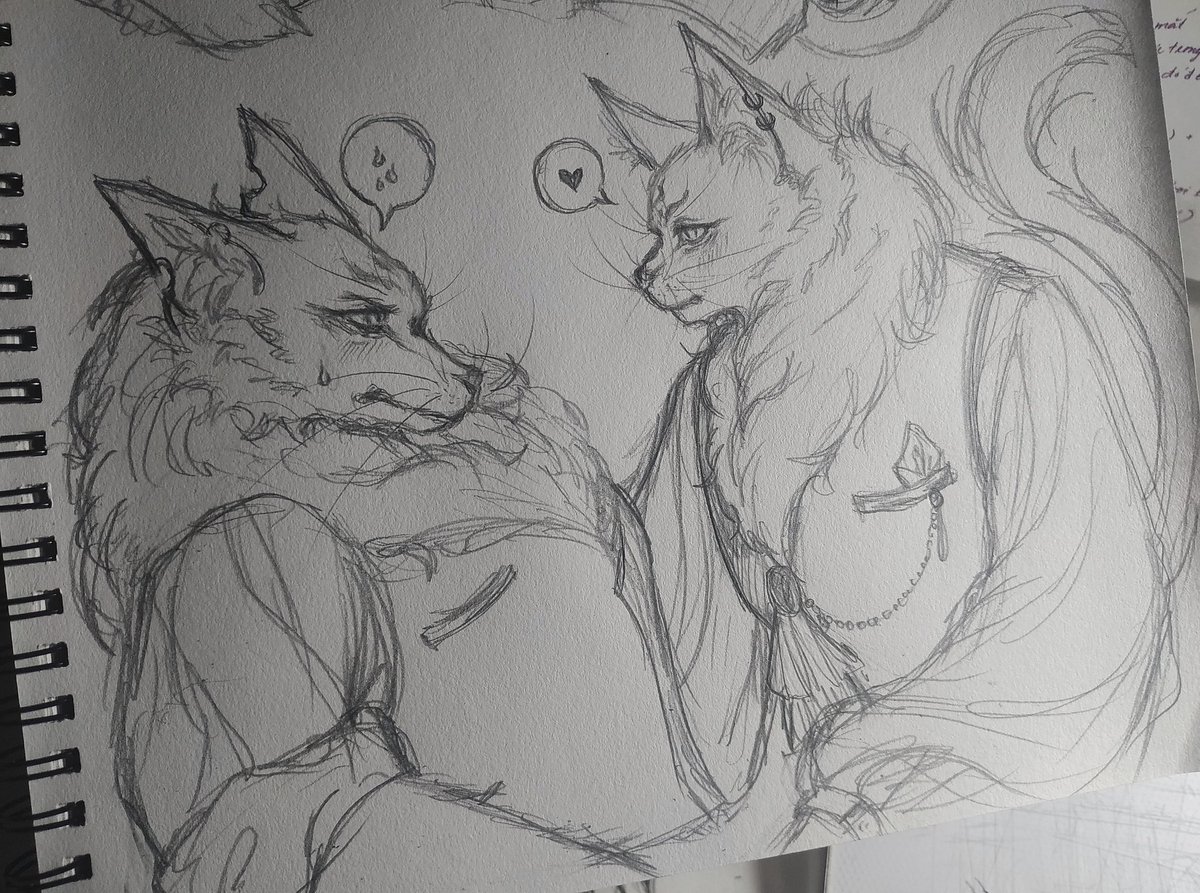 NumNum231020's tweet photo. Hai cục cưng nhà tui🤭🤭🤭. #sketch #sketchart #wipart #furryart #furry #ocart #Oc https://t.co/hNjKIhPxWN