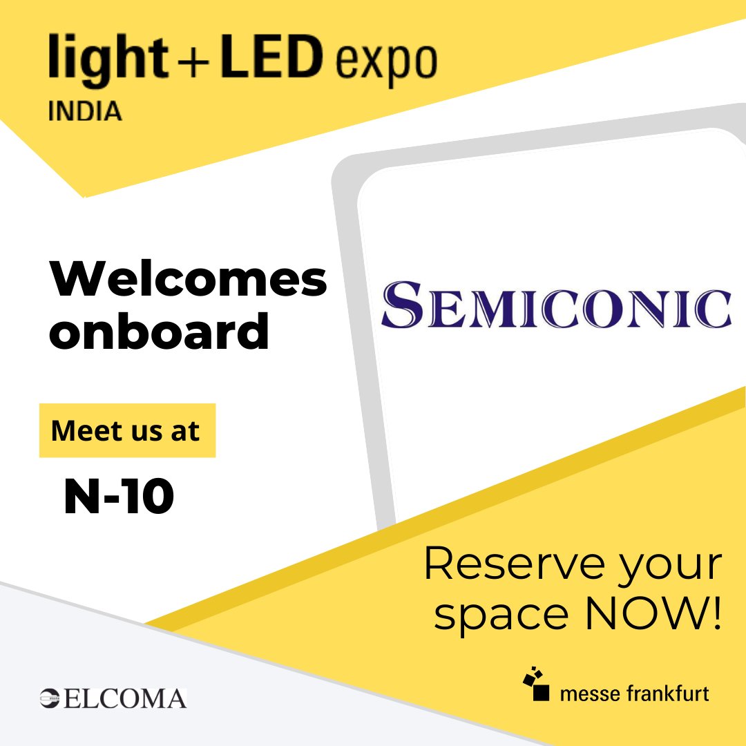 Light + LED Expo proudly welcomes onboard Semiconic Devices!
They are the leading distributor of electronic components in India, synonymous with innovation and one of the most reputed names in the market. Click on the link to send your enquiry bit.ly/33Aea5Q