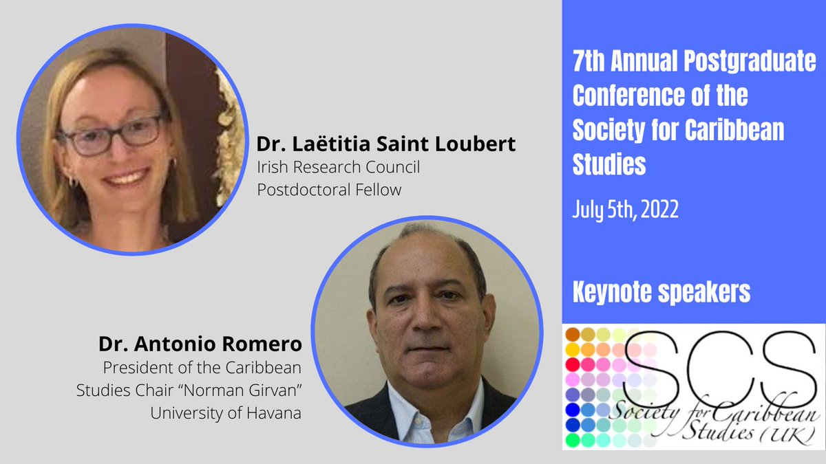 📢📢 Our PG conference will begin in just minutes. The keynote speakers will discuss Caribbean integration form translation @stl_laetitia and economy (Dr. Romero). Stay in touch to get every update on the #SCSconf2022

#Caribbean #CaribbeanStudies