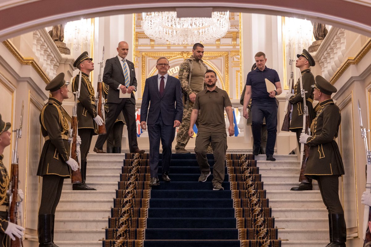 Anthony Albanese (@albomp) on Twitter photo I spoke with President <a href="/ZelenskyyUa/">Volodymyr Zelenskyy / Володимир Зеленський</a> about how Australia is providing more Bushmaster protected mobility vehicles, as well as more military and humanitarian assistance.
Australia stands with Ukraine. 🇦🇺🇺🇦 I spoke with President <a href="/ZelenskyyUa/">Volodymyr Zelenskyy / Володимир Зеленський</a> about how Australia is providing more Bushmaster protected mobility vehicles, as well as more military and humanitarian assistance.
Australia stands with Ukraine. 🇦🇺🇺🇦