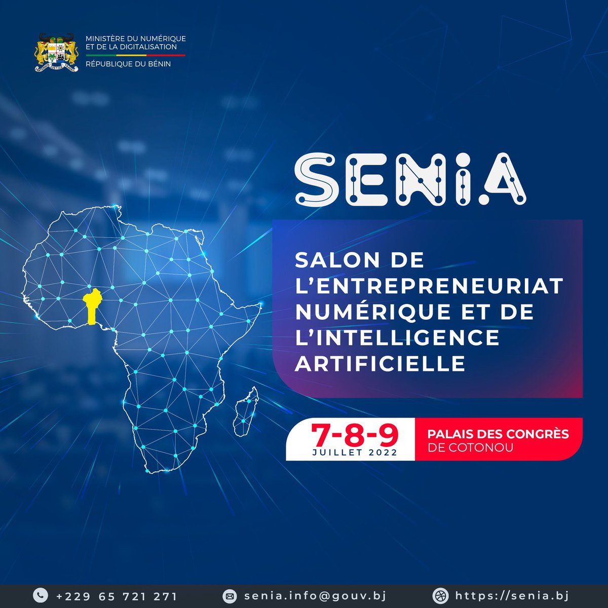 innovationbenin's tweet photo. Salon de l’Entrepreneuriat Numérique et de l’Intelligence Artificielle : le MND donne des précisions sur l’organisation de l’événement

Lire le compte rendu => https://t.co/NPTbRWiMbN

#SENIAbj
#BeninNumerique https://t.co/nv4F3JREng