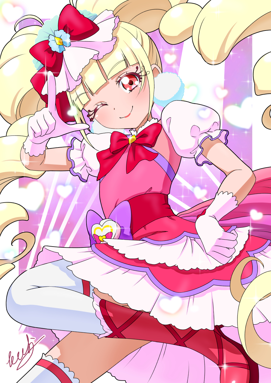 手描きイラスト 愛崎えみる HUGっと！プリキュア キュアマシェリ