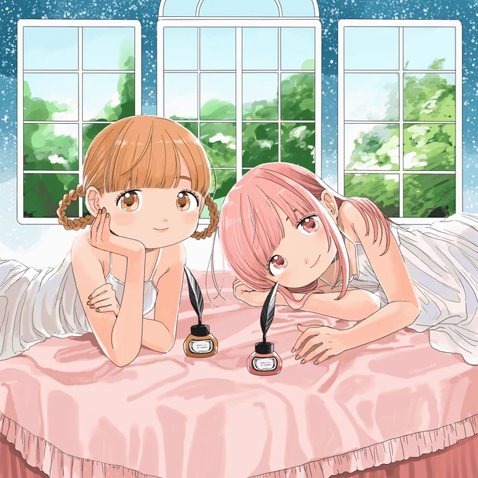 羽根ペンネイルポリッシュ()様のイラストを描かせて頂きましたお色は…↓JS1733R マニフィカト ニ長調JS1068R 管弦楽組曲第3番 ニ長調どちらも肌馴染みがよい色で、ポリッシュの見た目もとてもかわいいです#羽根ペンネイルポリッシュ #エセクネイル #PR 
