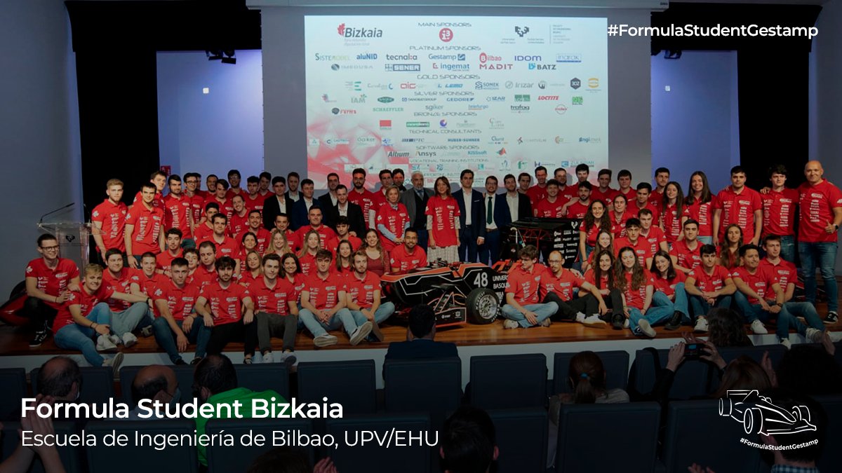 gestamp's tweet image. 🏎 One more year, @fsbizkaia is part of #FormulaStudentGestamp team! Good luck to the @upvehu racing team! #FormulaStudentBizkaia
