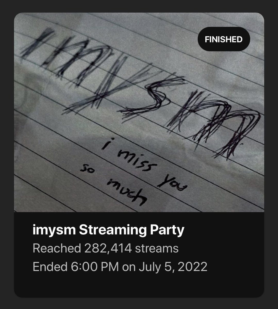 SupportForMT's tweet photo. ปาร์ตี้ 🎙#imysm Streaming Party On Renaissance จบลงแล้วค่ะ
ยอดสตรีม 4 วัน 282,414 สตรีม🥳
ทุกคนเก่งมากๆค่ะ ขอบคุณผู้ร่วมปาร์ตี้ทุกท่าน 🙏😊 แล้วมาสนุกกันอีกนะคะ🤘
#SupportForMTParty
#MarkTuanOnSpotify
@marktuan #MarkTuan
@dnaofficial @GOT7
#GOT7OnSpotify https://t.co/zRGjYWEZh8