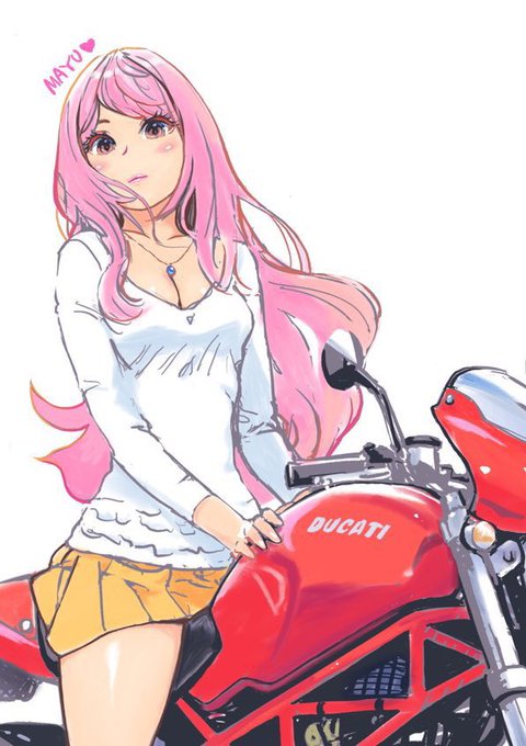 真悠さんレッド・ドゥカティ。
 #ドゥカティの日 