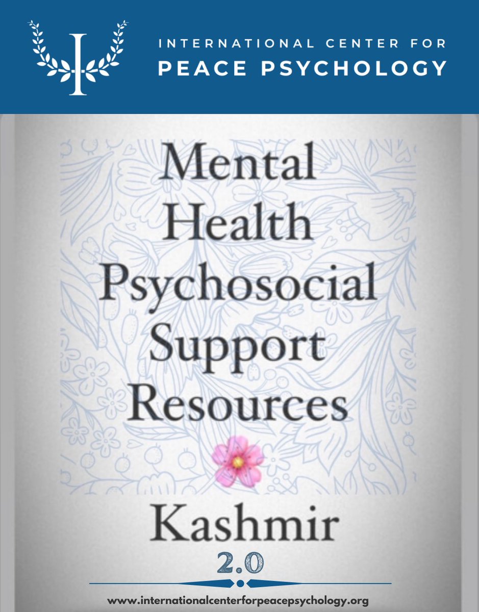PeacePsych_Intl's tweet photo. Some of you may remember the #MHPSS resources list that @ufra_mir had created last year, which went viral. We are now creating a second new structured version, to make it more relevant &amp; accessible to people in places like #Kashmir .(1/2) https://t.co/Jhlu7A6PbM