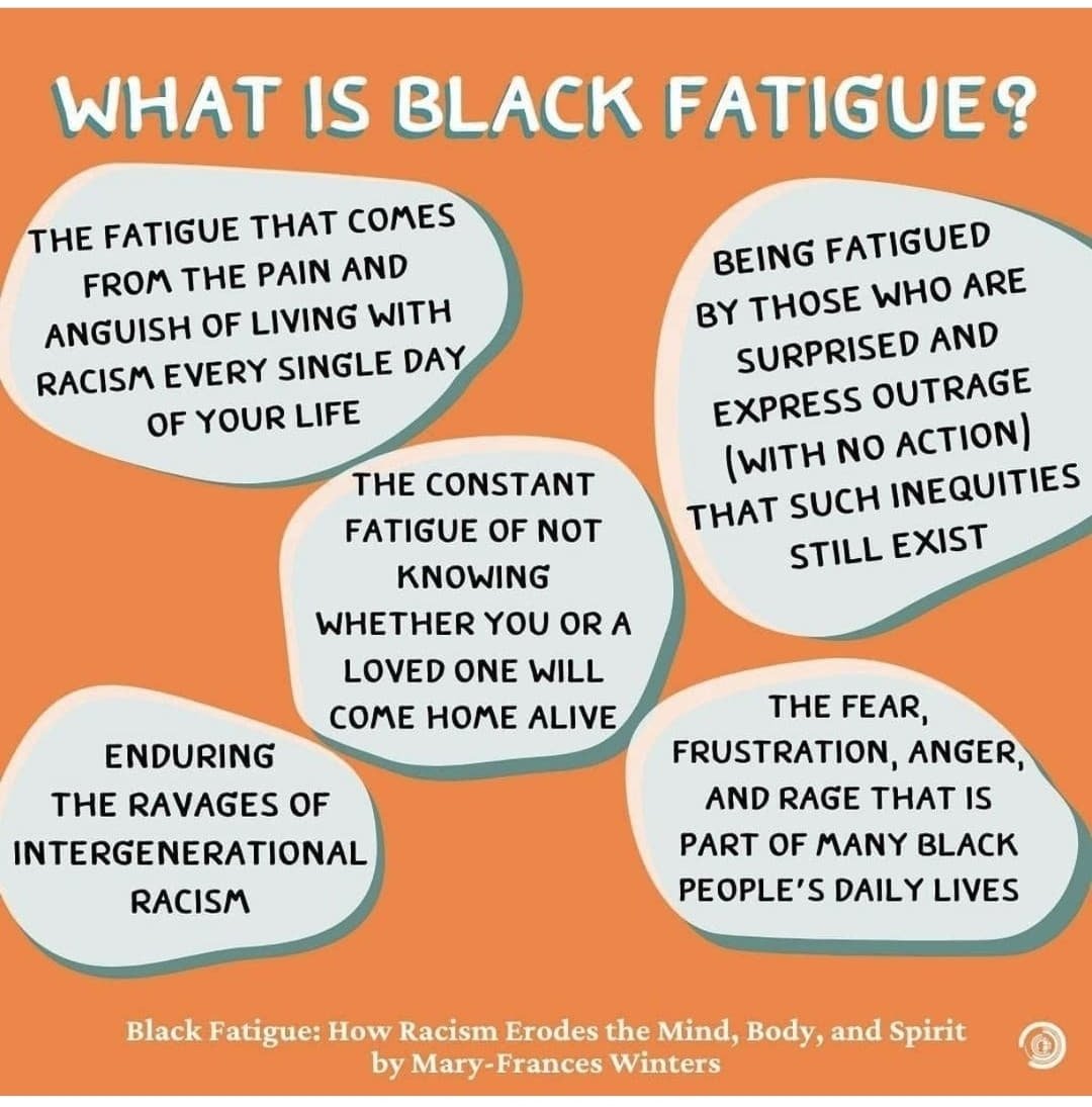 Black fatigue is real and self care is vital. Trying to change the care and outcomes that closes the gap in #BlackMaternalInfantHealth Disparities